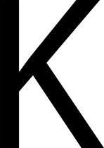 Letter muurstickers - Letter K | Origineel cadeau; letter muursticker | Plak je eigen naam op de muur | Stickers letter K | 1 letter muursticker