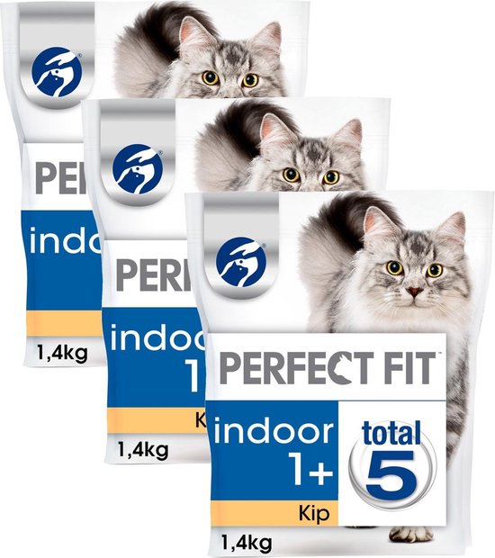 Perfect Fit Droogvoer Adult Indoor Kip - Kattenvoer - 3 x 1.4 kg | bol.com