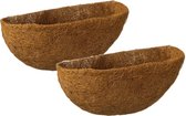 Nature Kokosinlegvel Hanging Basket - Plantbenodigdheden - 2 x 22x40x21 cm Naturel