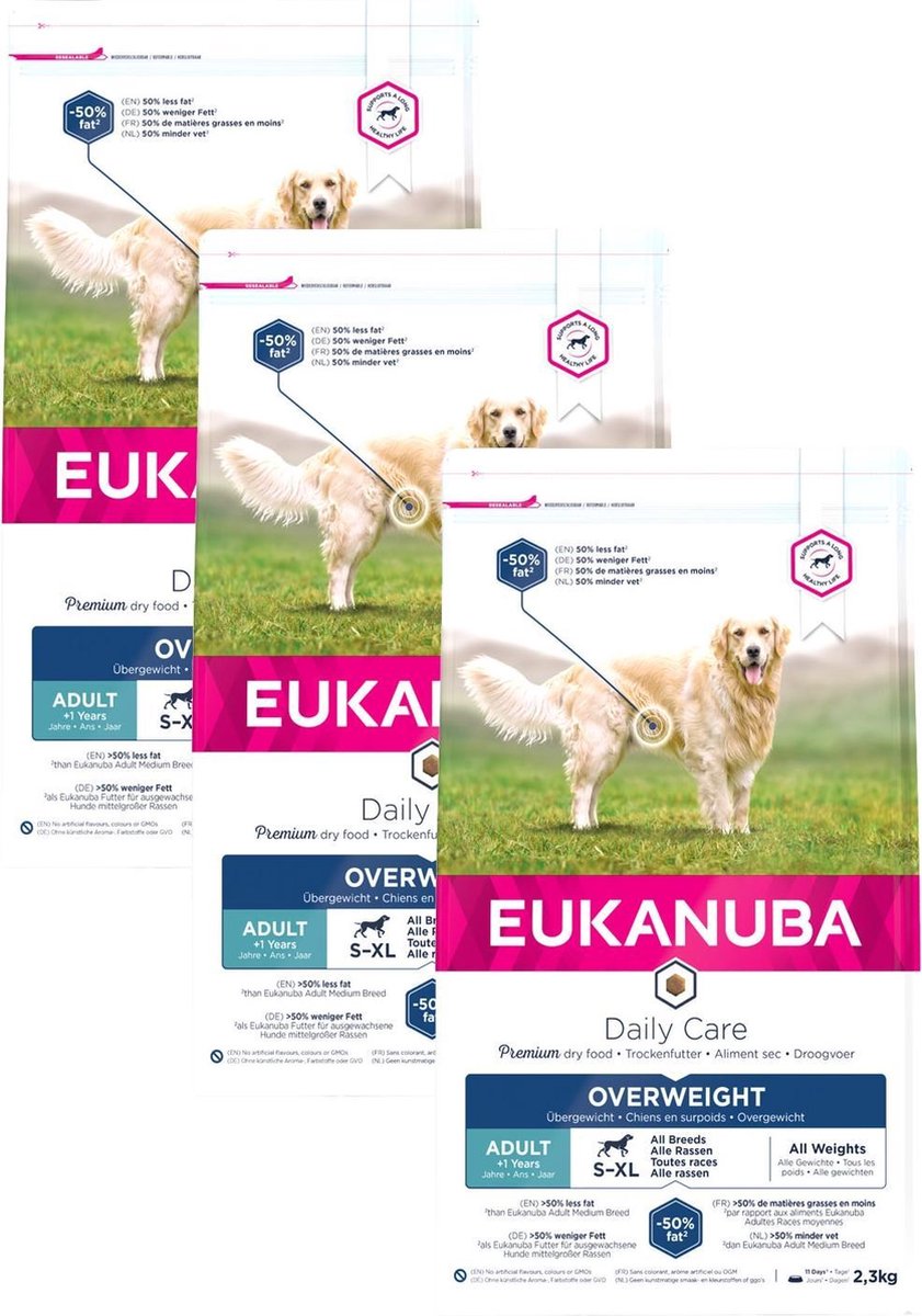 Eukanuba Daily Care Adult Weight Care - Hondenvoer - 3 x 2.3 kg
