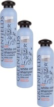 Greenfields Dog Shampoo Witte Coat - Soin du pelage pour chien - 3 x 250 ml