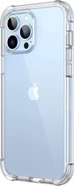 Hoesje Transparant geschikt voor Apple iPhone 13 Pro Max - Shock Proof Hoesje Case met Versterkte rand