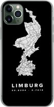 Geschikt voor iPhone 11 Pro Max hoesje - Limburg - Nederland - Kaart - Siliconen Telefoonhoesje