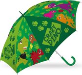 Bol.com Crazy Dino Kinderparaplu Junior 40 Cm Polyester Groen aanbieding