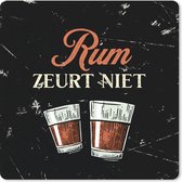 Muismat Klein - Rum - Glazen - Tekst - 20x20 cm - Vaderdag cadeau - Geschenk - Cadeautje voor hem - Tip - Mannen