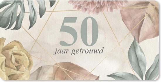 Bureauonderlegger - Trouwen - 50 jaar getrouwd - Versiering - 60x30