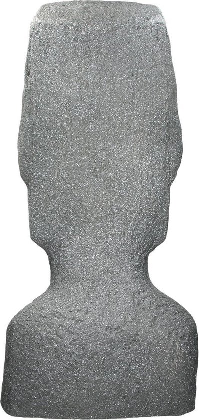 Figurine de jardin Île de Pâques Moai Grijs 37x26x78 cm