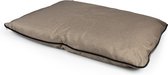 Poly kussen vierkant siesta praline Beige/zwart M - 100x70x10cm