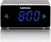 Lenco CR-520SI - Wekkerradio met USB-aansluiting en AUX-ingang - Zilver