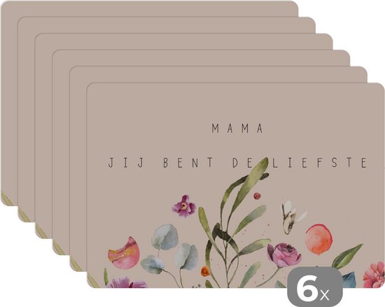 Placemat - Placemats kunststof - Quotes - Spreuken - Mama jij bent de