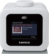 Lenco CR-620WH - Wekkerradio met DAB+ en AUX-uitgang - Wit
