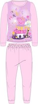 Peppa Pig pyjama - lichtroze - Peppa Big fleece pyama - maat 98