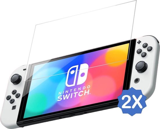 Screenprotector geschikt voor Nintendo Switch OLED - Screen Protector geschikt voor Switch OLED - 2 Stuks