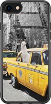 iPhone SE 2020 hoesje glass - Taxi lama | Apple iPhone SE (2020) case | Hardcase backcover zwart