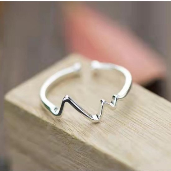 Gading® Ring met hartslag- Vriendschapsring-valentijn cadeautje