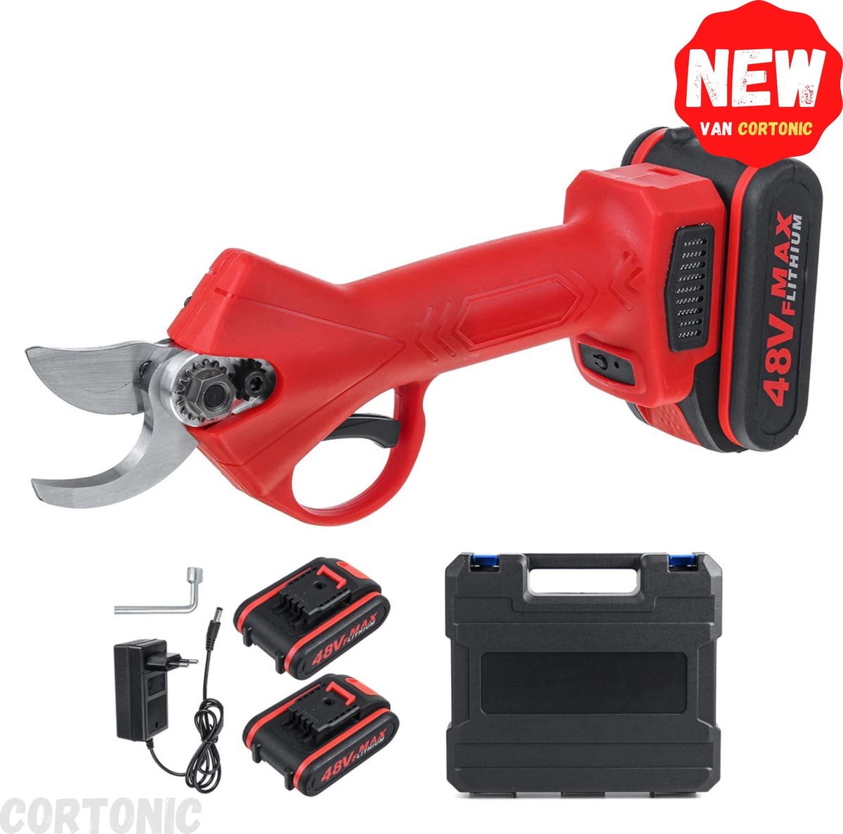 Elektrische snoeischaar, draadloos, 45 mm, voor Makita 18 V, borstelloze motor, elektrische snoeizaag met accu, lcd-schaar voor het snoeien van bomen