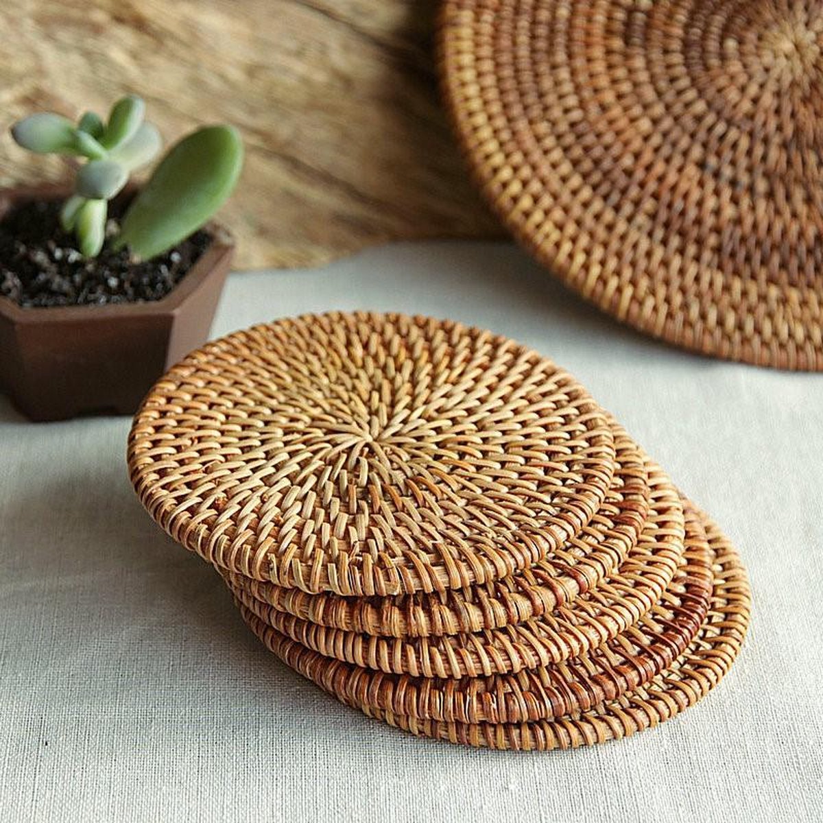 Excellent Houseware | Dessous De Verre | Bambou | Durable | Sous-verres Pour Verres