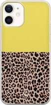 iPhone 12 hoesje siliconen - Luipaard geel | Apple iPhone 12 case |
