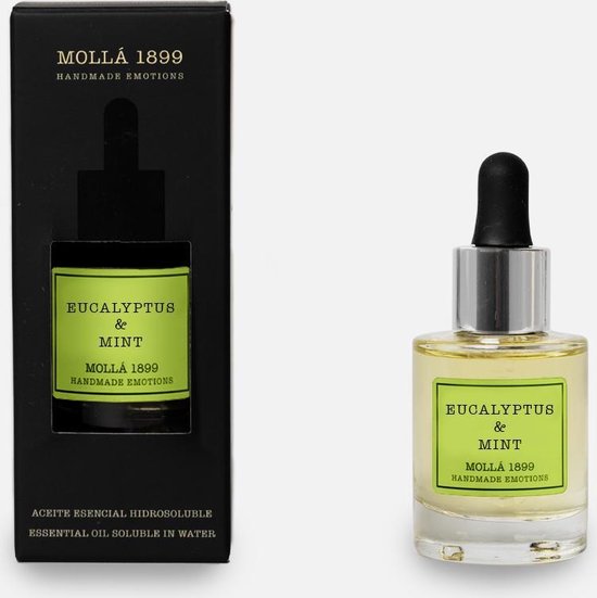 Cereria Mollà 1899 Essential Oil 30ml Eucalyptus & Mint Essentiële Olie voor aromaverdamper 100% natuurlijk