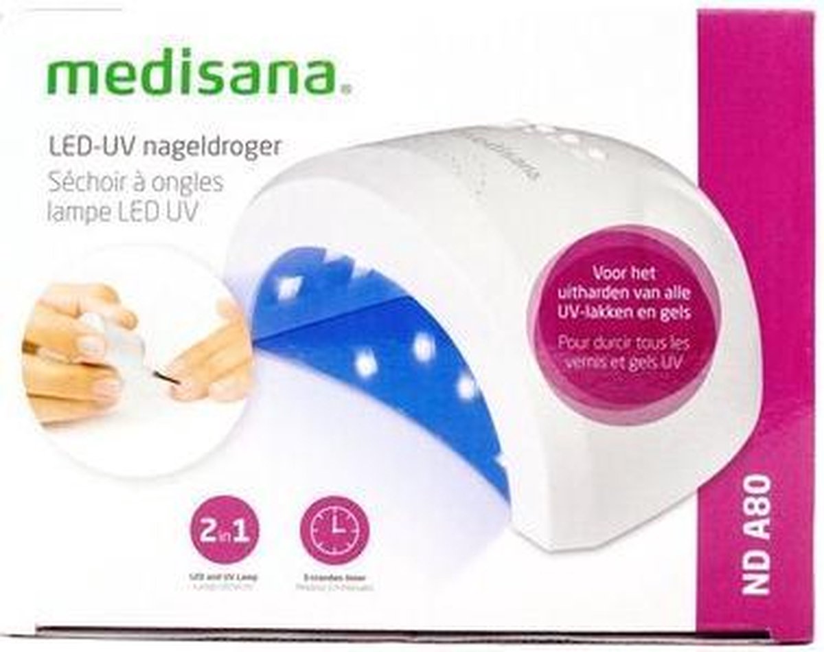 lippen Zich voorstellen niezen Medisana LED- UV nageldroger - LED lamp - UV-lakken - nagel timer -  Nageldrogerlamp | bol.com