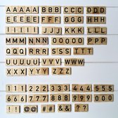Houten blokjes - letters - cijfers - tekens - hobby steentjes - 128 stuks