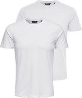 ONLY & SONS ONSBASIC SLIM O-NECK 2-PACK NOOS Heren T-shirt - Maat M