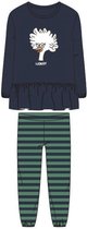 Woody pyjama meisjes - donkerblauw - highlander koe - kip - 212-1-WPG-V/885 - maat 128