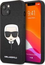 Zwart hoesje van Karl Lagerfeld - Hardcase Backcover - iPhone 13 - Karl's head