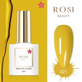 ROSI Beauty Gelpolish - Gel nagellak - Gellak - 10 ML - UV & LED - Geel 021 Lemon Yellow