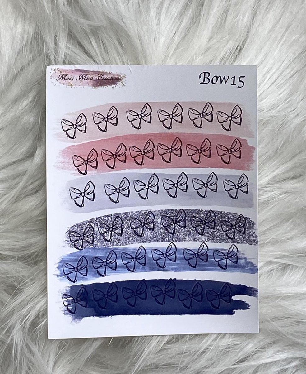 Mimi Mira Creations Functional Planner Stickers Bow 15