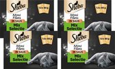 4x Sheba Mini Filets Adult Kattenvoer Natvoer Selectie van de Chef Maaltijdzakjes 12 x 85 gr