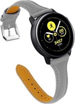 Smartwatch bandje - Geschikt voor Samsung Galaxy Watch 5 (incl. Pro) en Galaxy Watch 4, Watch 3 41mm, Active 2, 20mm horlogebandje - PU leer - Fungus - Vrouwelijk - Grijs