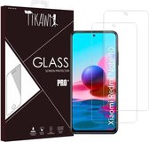 Tikawi x2 Gehard Glas 9H Xiaomi Redmi Note 10/10 S Hoge Weerstand Screen Protector [Anti-vingerafdruk] Beschermende Film x2