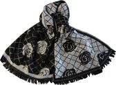 Jessidress® Sjaals Elegante Dames Wintersjaal met elegante print - Zwart