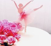 Ballerina danseres taart vlag - cake flags - taartversiering - taart topper - taart decoratie - decoratie topper