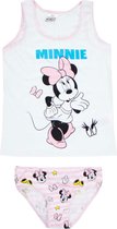 Ondergoedset - Minnie Mouse - Gestreept - Wit/Roze - Maat 128-134