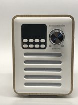 BT-H6 | Digitaal all-in one portable muziek systeem met FM radio, Wekker, Bluetooth, MP3 en USB | Uitgevoerd in licht eiken