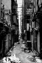 Streets of hong kong – 90cm x 60cm - Fotokunst op PlexiglasⓇ incl. certificaat & garantie.