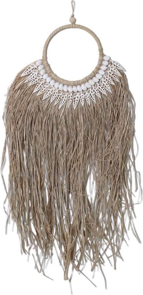 Safaary - Wandhanger Raffia Waaier Shell Naturel