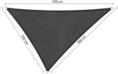 clompleet pakket Shadow Comfort driehoek 2,5x3x3,5m DuoColor Carbon Blackmet RVS Bevestigingsset en Buitendoekreiniger