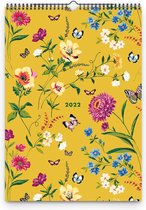 Scheurkalender 2022 -  familieplanner - jaarkalender - maandkalender - wandkalender met stickers A3 - Floral