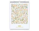 Scheurkalender 2022 - familieplanner - jaarkalender - maandkalender - wandkalender met stickers A3 - Veelkleurig Floral