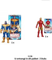 Iron Man - THANOS - actie figuur - Marvel - Avengers - 15 cm Groot - thanos Cadeau Tip - Duo Set - Bekend - Must Have for Kids - Heroes