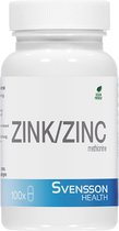 Svensson - Zink tabletten Supplement - 100 vegan tabletten - versterkt de weerstand - goed opneembare vorm Zink