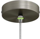 LEDatHOME - Cilindrische metalen 1-gats plafondkap – Geborsteld titanium