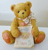 Cherished teddies beeldje ''color me five'' age 5 bear