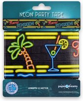 Hoera pensioen - Neon party tape | Markeerlint - Feest