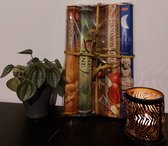 Wierook - Wierookpakketje - 4 x 20 stokjes + Boeddha plankje + Gelukspoppetje in mooie (geschenk)verpakking – Brievenbuspakketje