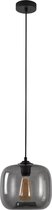 Hanglamp Preston 24cm Smoke Grijs - Ø24cm - E27 - IP20 - Dimbaar > lampen hang smoke grijs glas | hanglamp smoke grijs glas | hanglamp eetkamer smoke grijs glas | hanglamp keuken s