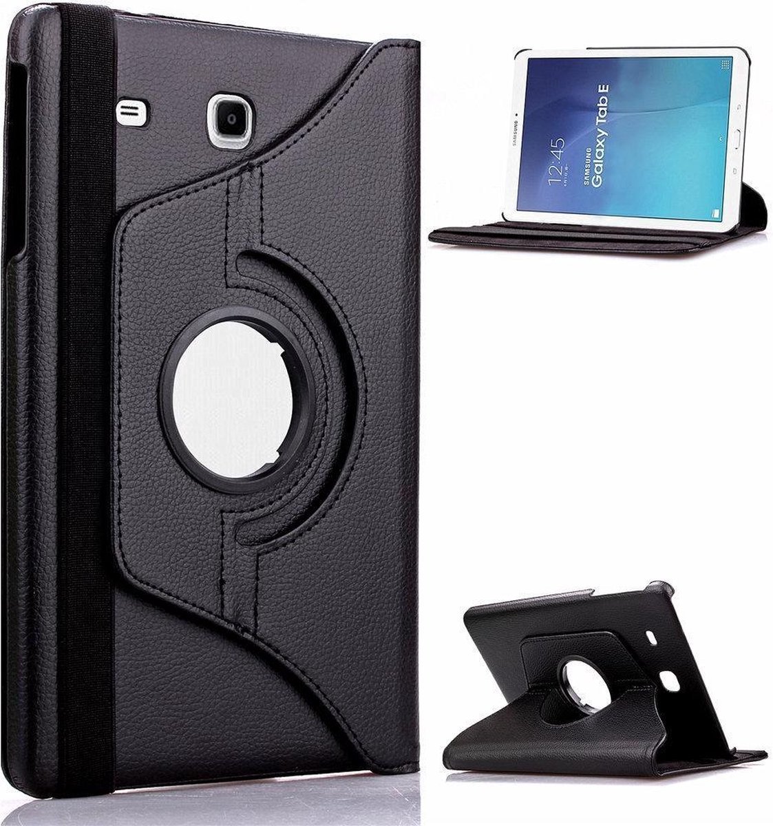 Galaxy Tab E Book Case-Zwart